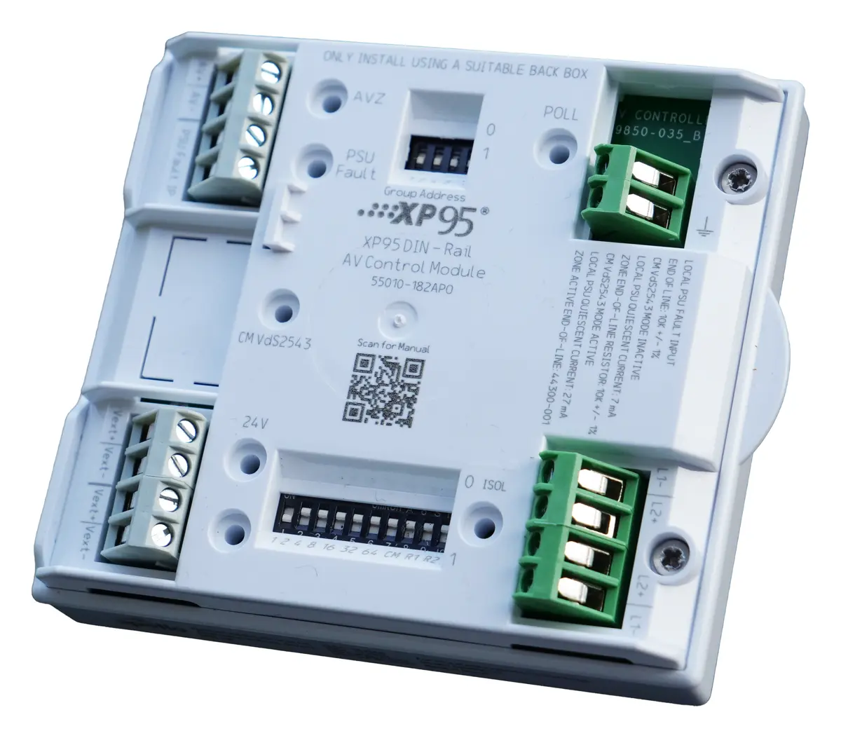 Apollo 55010-182VDS XP95 Adresli DIN Ray Giriş/Çıkış Modülü