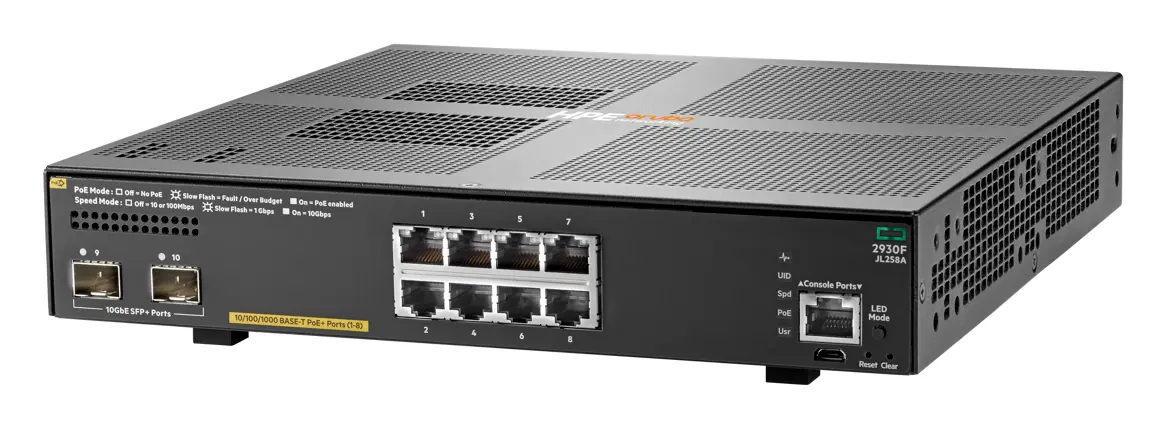 Aruba JL258A 2930F 8G PoE+ 2SFP+ PoE Switch