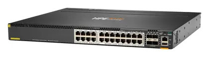 Aruba JL660A CX6300M 24-port Smart Rate 1/2.5/5GbE Class 6 PoE and 4-port SFP56 PoE Switch