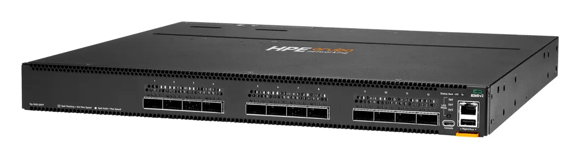 Aruba JL708C CX8360-12C v2 12-port 100G QSFP+/QSFP28 Front-to-Back 3xFan 2xAC PSU Veri Merkezi Switch