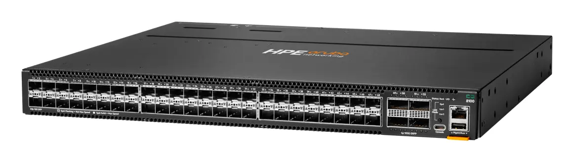 Aruba R9W90A CX8100 48x10G SFP+ 4x40/100G QSFP28 FB Airflow 3xFan 2AC PSU Veri Merkezi Switch