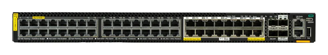 Aruba S4P41A CX6300M 32p 1G 16p SmtRt 5G Class8 PoE 2p SFP56 50G 2p SFP28 25G MACsec PoE Switch — görsel 2
