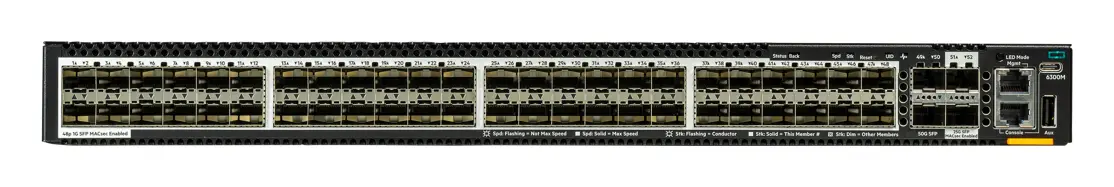 Aruba S4P43A CX6300M 48p SFP 1G 2p SFP56 50G 2p SFP28 25G MACsec Yönetilebilir Switch — görsel 2