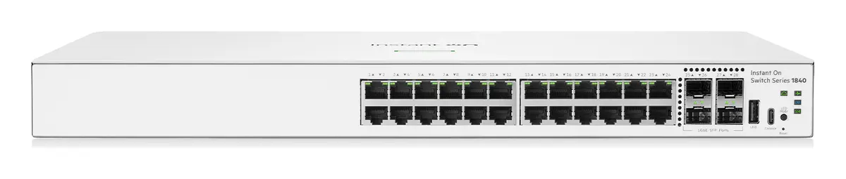 Aruba Instant On S5E28A 1840 24G, 4SFP Yönetilebilir Switch