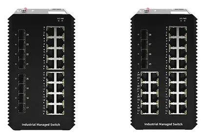 BDCOM IES200-L25-24T4S 24 Port Gigabit 4×SFP L2+ Endüstriyel Switch