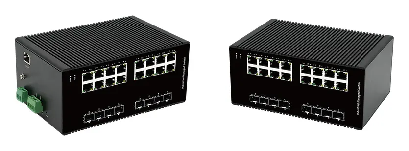 BDCOM IES200-L25-24T4S 24 Port Gigabit 4×SFP L2+ Endüstriyel Switch görsel 2