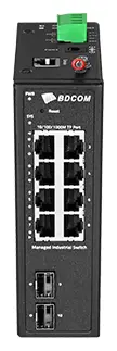 BDCOM IES200-ND25-2S8T 8 Port Gigabit 2×SFP Endüstriyel Switch — görsel 3