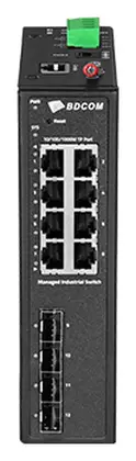 BDCOM IES200-ND25-4S8T 8 Port Gigabit 4×SFP Endüstriyel Switch