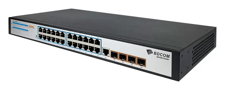 BDCOM IES200-S2510H 8 Port Gigabit 2×SFP L2+ Yönetilebilir Switch görsel 3