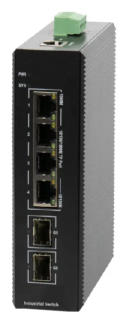 BDCOM IES200-V25-2S4T 4 Port Gigabit 2×SFP Endüstriyel Switch görsel 3