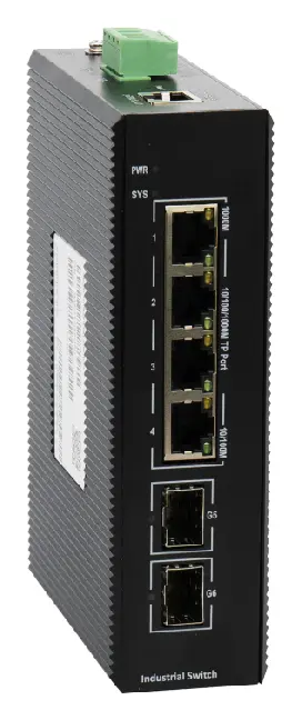 BDCOM IES200-V25-2S4T 4 Port Gigabit 2×SFP Endüstriyel Switch görsel 5
