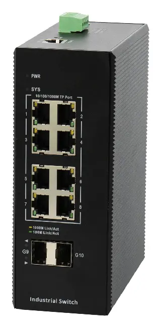 BDCOM IES200-V25-2S8T 8 Port Gigabit 2×SFP Endüstriyel Switch — görsel 2