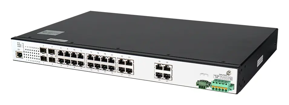 BDCOM IES2000-5024T4S 24 Port Gigabit 4×SFP L2+ Endüstriyel Switch — görsel 2