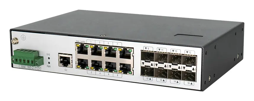 BDCOM IES2000-TU8S8T 8 Port Gigabit 8×SFP Endüstriyel Switch — görsel 2