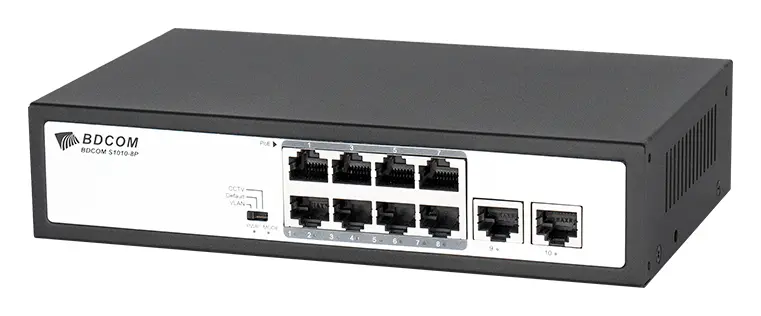 BDCOM S1010-8PV1 8 Port Fast Ethernet PoE Yönetilemez Switch — görsel 4