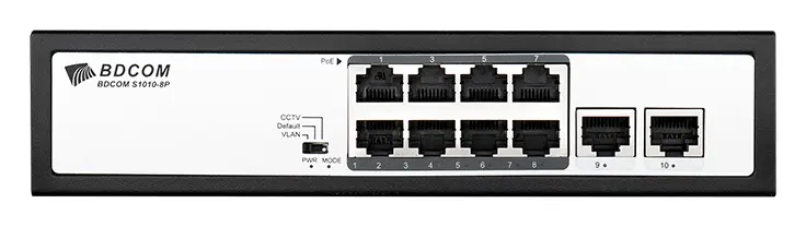 BDCOM S1010-8PV1 8 Port Fast Ethernet PoE Yönetilemez Switch — görsel 5
