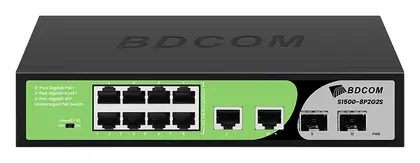 BDCOM S1500-8P2G2S 2 Port Gigabit SFP PoE Yönetilemez Switch