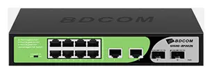 BDCOM S1500-8P2G2S 2 Port Gigabit SFP PoE Yönetilemez Switch — görsel 2