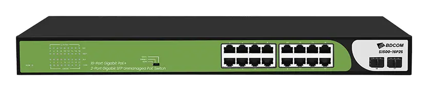 BDCOM S1500-8P2S 10 Port Gigabit PoE Yönetilemez Switch — görsel 3