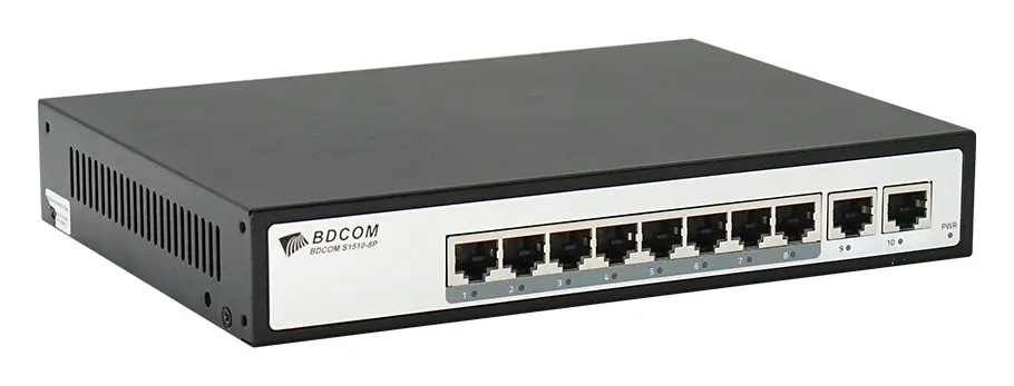 BDCOM S1510-8PV1 8 Port Gigabit PoE Yönetilemez Switch — görsel 2