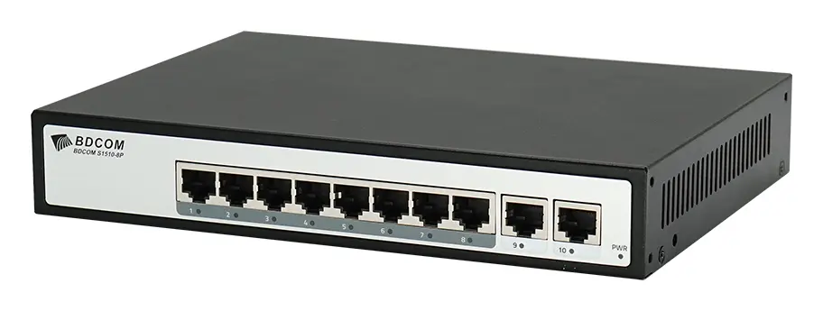BDCOM S1510-8PV1 8 Port Gigabit PoE Yönetilemez Switch — görsel 3