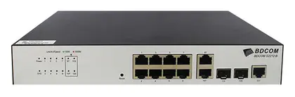 BDCOM S2212-B 8 Port Fast Ethernet 2×Gigabit 2×SFP L2+ Yönetilebilir Switch