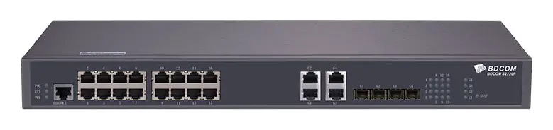 BDCOM S2220P 20 Port Gigabit PoE L2 Yönetilebilir Switch
