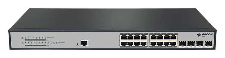 BDCOM S2500-16P4S 16 Port Gigabit PoE 4×SFP L2+ Yönetilebilir Switch