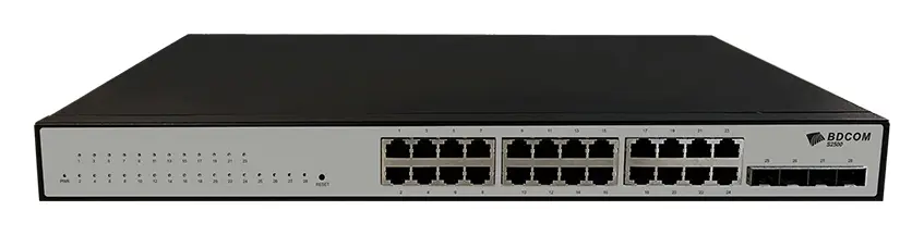 BDCOM S2500-24T4S-W 52 Port Gigabit 4×SFP Akıllı (Web) Yönetilebilir Switch görsel 2