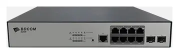 BDCOM S2500-8P2S 8 Port Gigabit PoE 2×SFP L2+ Yönetilebilir Switch — görsel 2