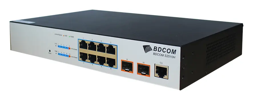 BDCOM S2510H 8 Port Gigabit 2×SFP L2+ Yönetilebilir Switch — görsel 3