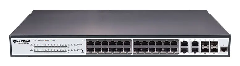 BDCOM S2528-P 24 Port Gigabit PoE L2+ Yönetilebilir Switch