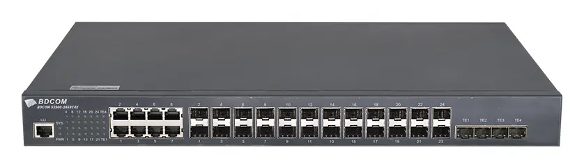 BDCOM S2900-24S8C4X-2AC 24 Port Gigabit SFP 8×Combo 4×10G SFP+ L2+ Yönetilebilir Switch
