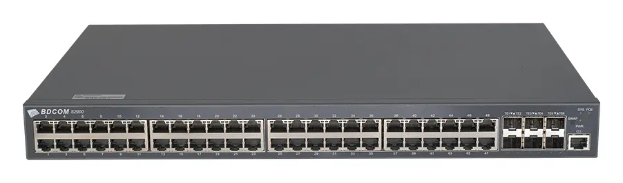 BDCOM S2900-48P6XNB 48 Port Gigabit PoE L2+ Yönetilebilir Switch