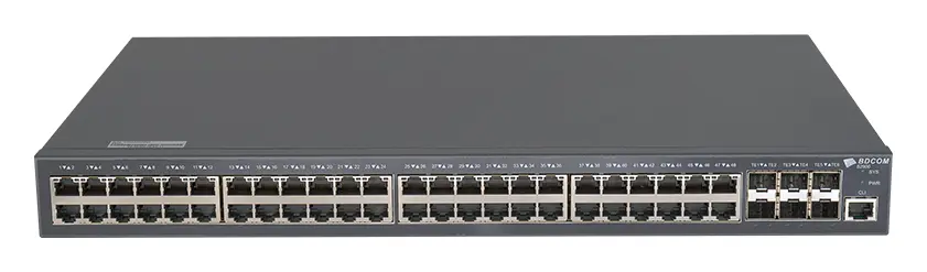 BDCOM S2900-48T6X 48 Port Gigabit 6×10G SFP+ L2+ Yönetilebilir Switch