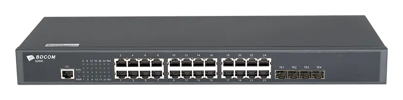 BDCOM S2900 24 Port Gigabit 4×10G SFP+ L2+ Yönetilebilir Switch