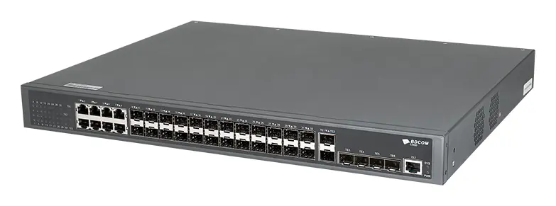 BDCOM S3900-24S8T6X 24 Port Gigabit SFP 8×Gigabit 6×10G SFP+ Yönetilebilir Switch görsel 2