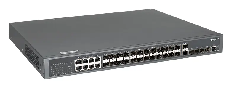 BDCOM S3900-24S8T6X 24 Port Gigabit SFP 8×Gigabit 6×10G SFP+ Yönetilebilir Switch görsel 4