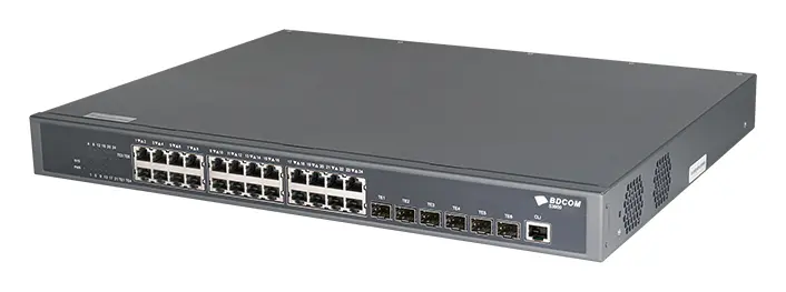 BDCOM S3900-24T6X 24 Port Gigabit 6×10G SFP+ Yönetilebilir Switch görsel 3