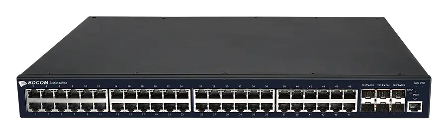 BDCOM S3900-48P6X 48 Port Gigabit PoE 6×10G SFP+ Yönetilebilir Switch — görsel 5