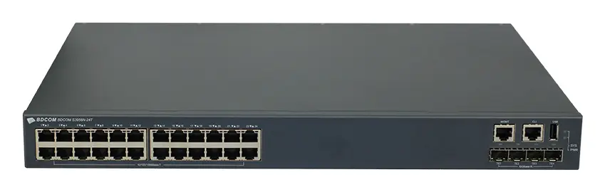 BDCOM S3956N-24T 24 Port Gigabit 8×10G SFP+ Yönetilebilir Switch görsel 4