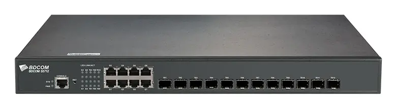 BDCOM S5612 8 Port Gigabit 12×10G SFP+ Omurga Switch