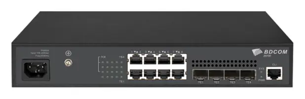 BDCOM S5700-24EP6X-370 24 Port 2.5G PoE 6×10G SFP+ Yönetilebilir Switch