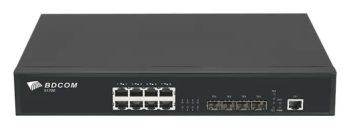 BDCOM S5700-8ET4X 8 Port 2.5G 4×10G SFP+ Yönetilebilir Switch