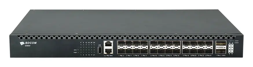 BDCOM S5800-24X2C 24 Port 10G SFP+ 2×100G QSFP28 Veri Merkezi Switch