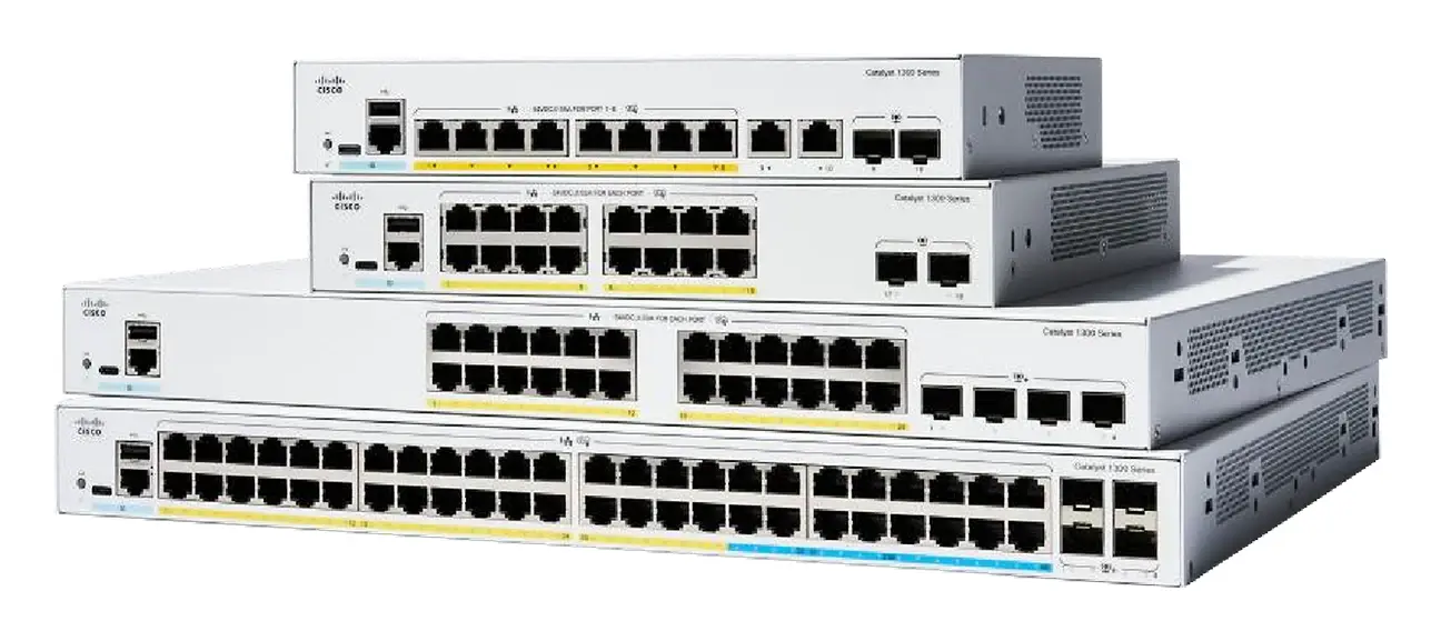Cisco C1300-24P-4G 24 Port Gigabit PoE+ 4x1G SFP Yönetilebilir Switch