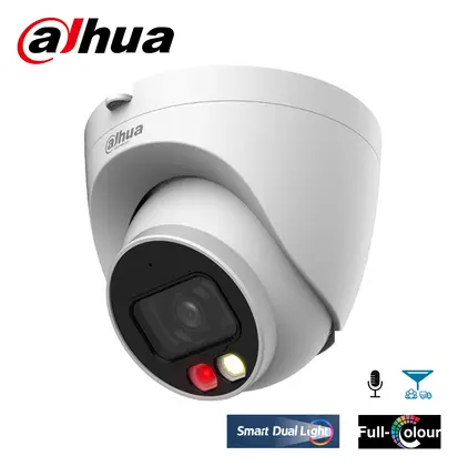 Dahua IPC-HDW1249T-S-IL 2 MP Hibrit Işıklı Sesli IP Dome Kamera