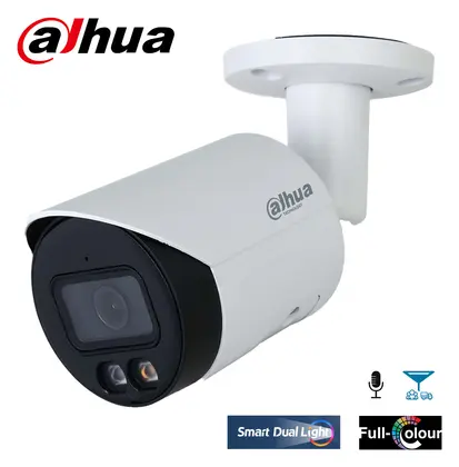 Dahua IPC-HFW1249S-S-IL 2 MP Hibrit Işıklı Sesli IP Bullet Kamera