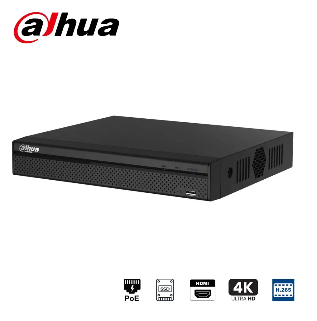 Dahua NVR2104HS-P-4KS3 4 Kanal PoE 1 Diskli NVR Kayıt Cihazı