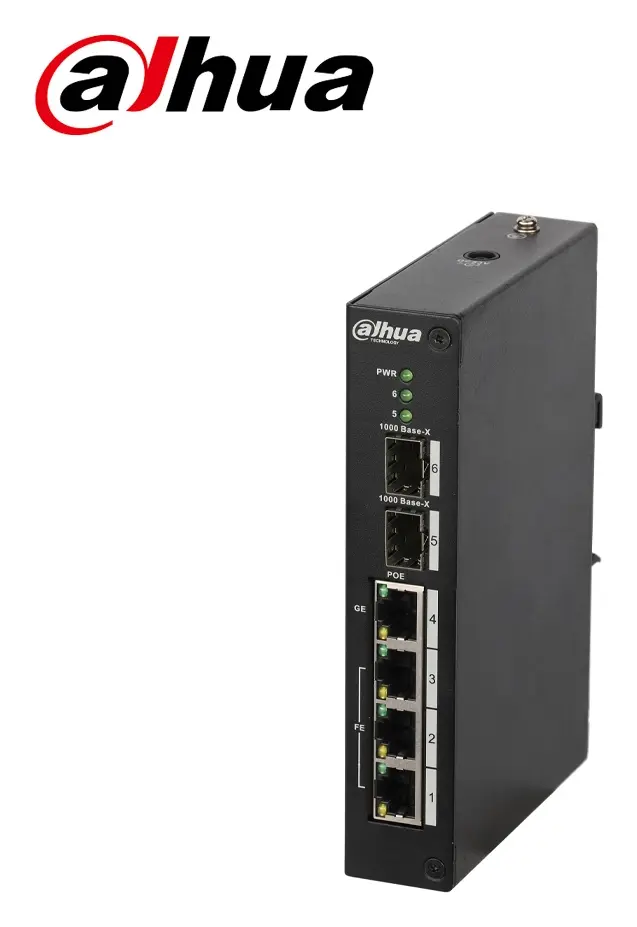 Dahua PFS3206-4P-96 4 Port Endüstriyel PoE Switch